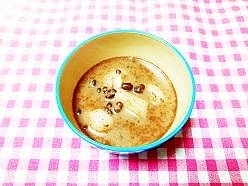 バレンタインにも♪チョコ風味豆乳ぜんざい