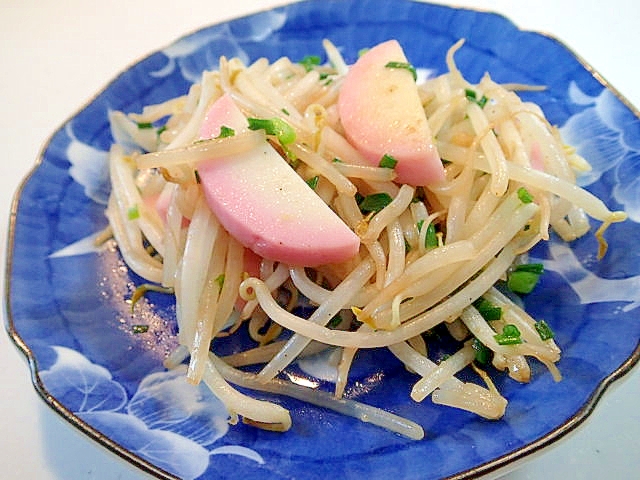 もやしと板かまぼこの麺つゆ生姜焼き