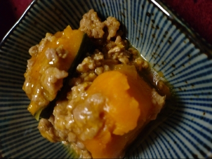 【夫婦のおつまみ】ほっこり！かぼちゃのそぼろ煮