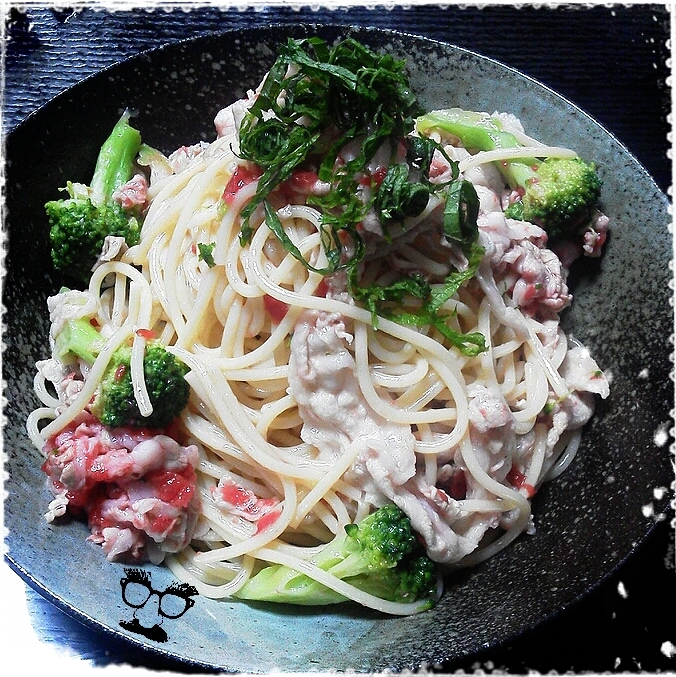 さっぱり梅味 豚しゃぶ冷製パスタ レシピ 作り方 By チズ はなめがね 楽天レシピ