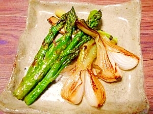 葉玉葱 新玉葱 アスパラ 蒸し焼き レシピ 作り方 By ブルーボリジ 楽天レシピ