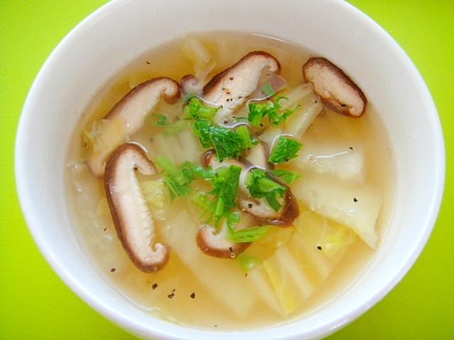 椎茸と白菜のスープ