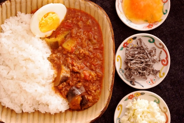 茄子と挽肉のカレー