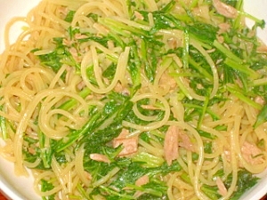 簡単☆パパッとできる！ツナと水菜の和風パスタ