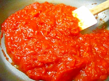 鶏胸肉と野菜のトマト煮の残りで　トマトソース♪