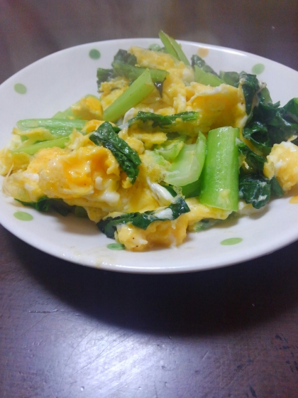ふんわり卵と小松菜の炒めもの