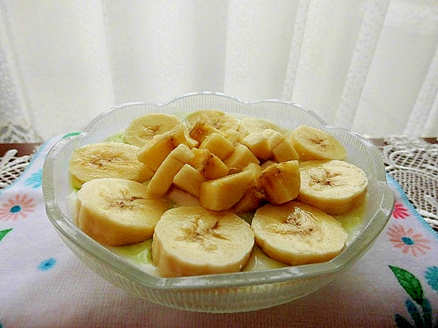 バナナづくしヨーグルトのデザート