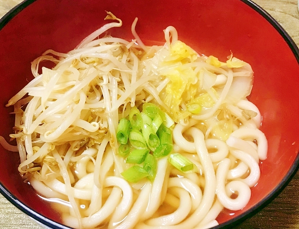 酒茹で鶏の煮汁のおうどん