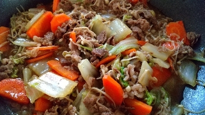 白菜牛肉くずきりの甘辛煮