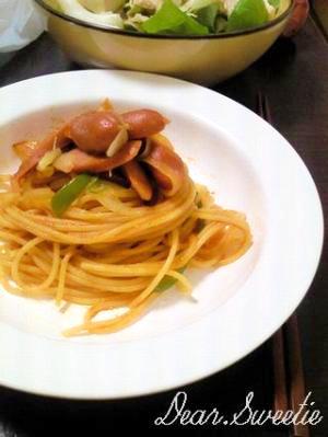 シンプル調味料で懐かしのナポリタン