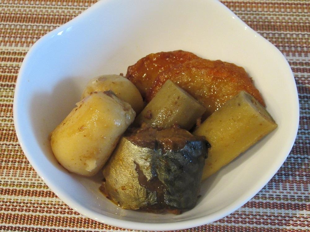 さば味噌煮缶で簡単！ごぼうと里芋の煮物