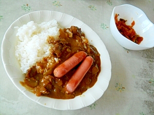 子どもだけ♪ソーセージカレー