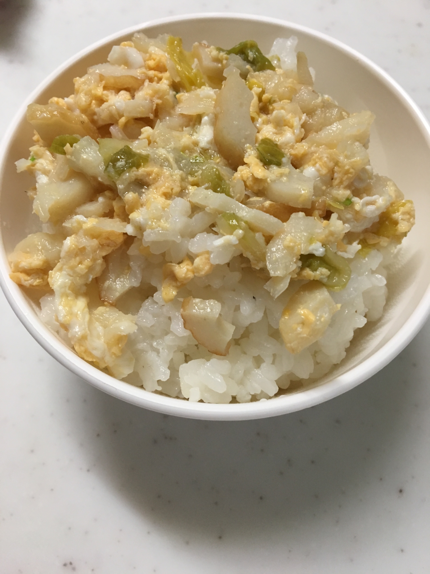 離乳食後期☆カレイと白菜の玉子丼(*^^*)