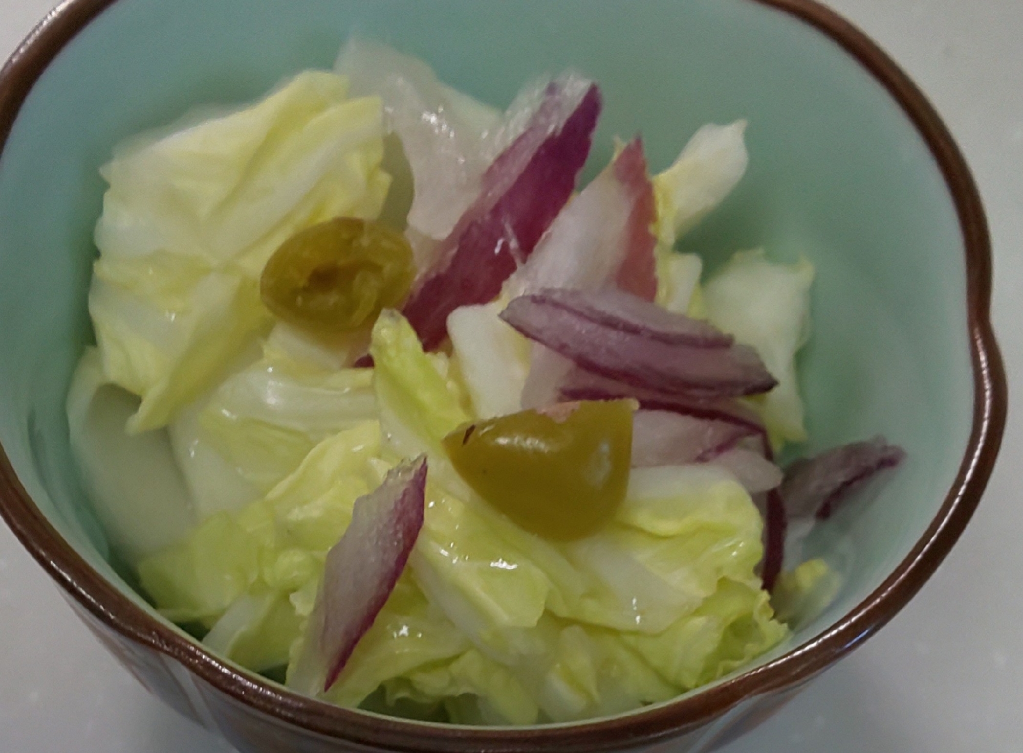 白菜☆紫玉ねぎ☆ぎんなん和え