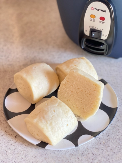 ◤電鍋レシピ◢　ふわふわ饅頭（マントウ）