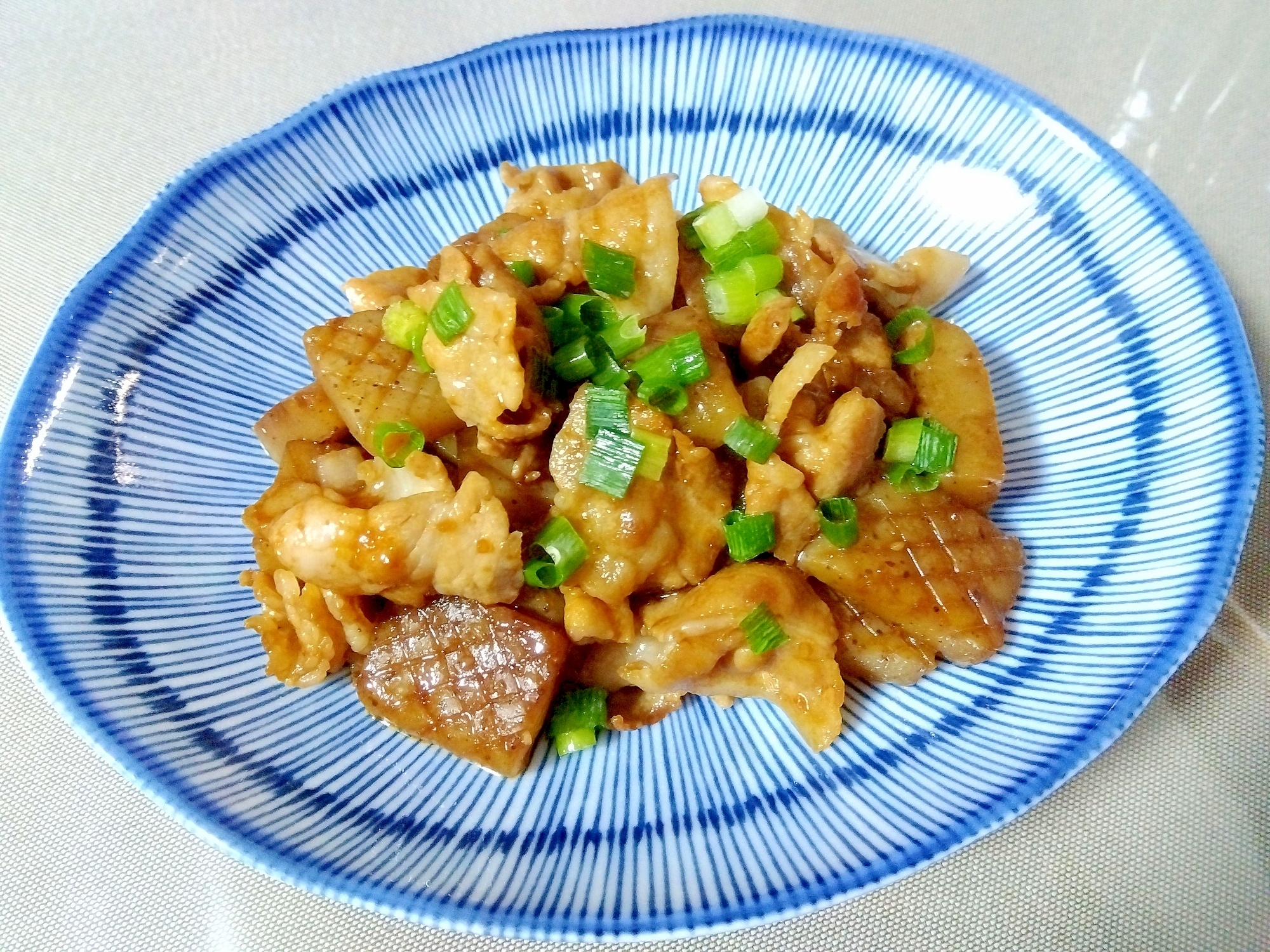 豚バラと蒟蒻の旨炒め＋＋