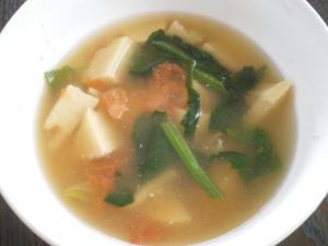 豆腐とタケノコのトマトスープ