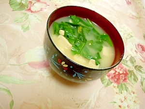 ❤あげと蕪＆豆腐と蕪の葉っぱのお味噌汁❤