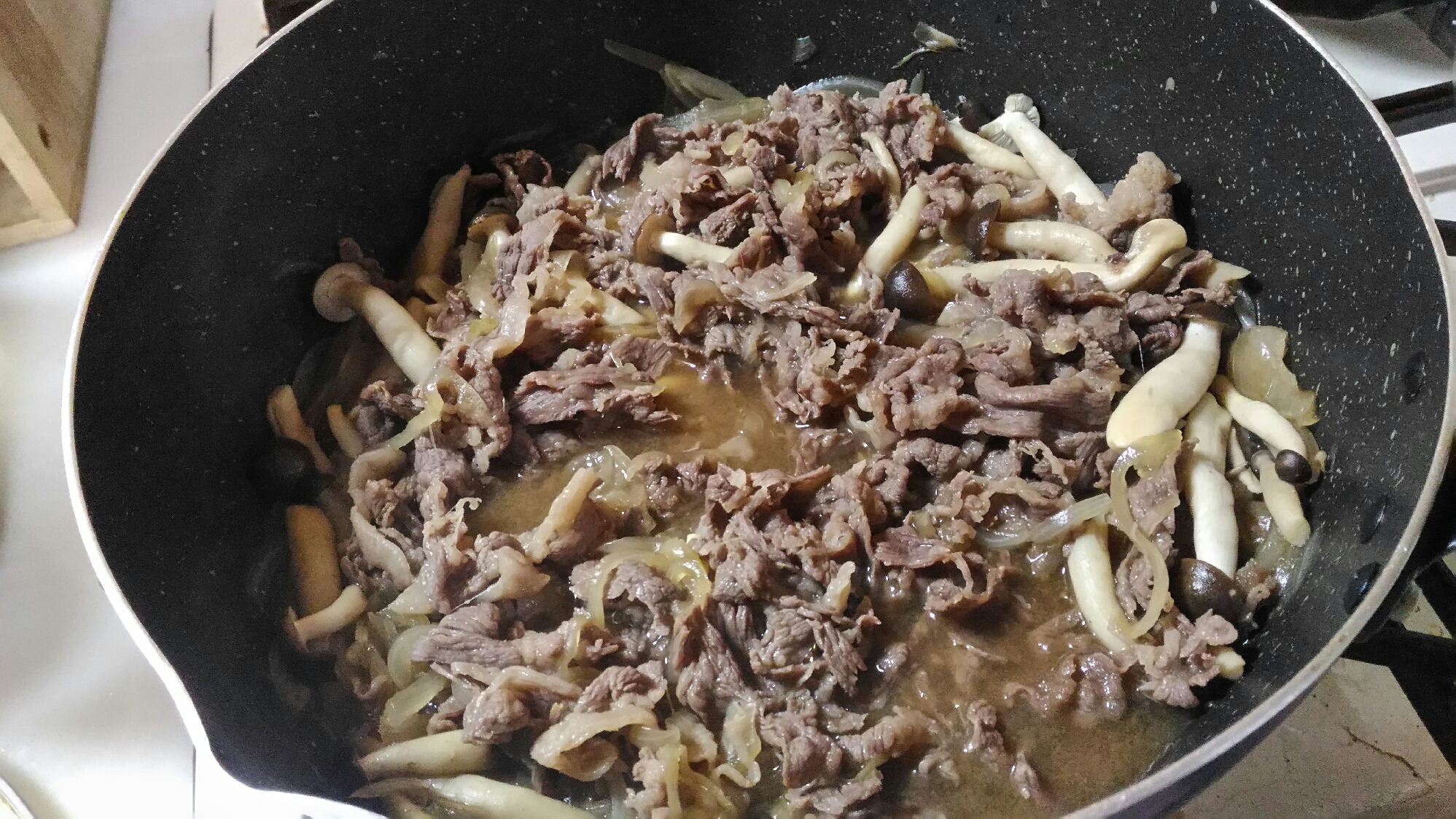 キノコと牛肉のみぞれ煮