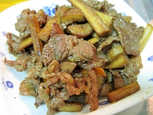 牛肉とゴボウの佃煮　肉が硬い！ときのお助けメニュー