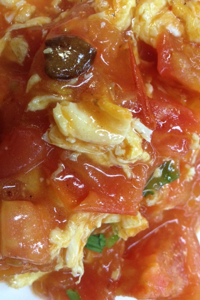 完熟トマトと卵の中華炒め