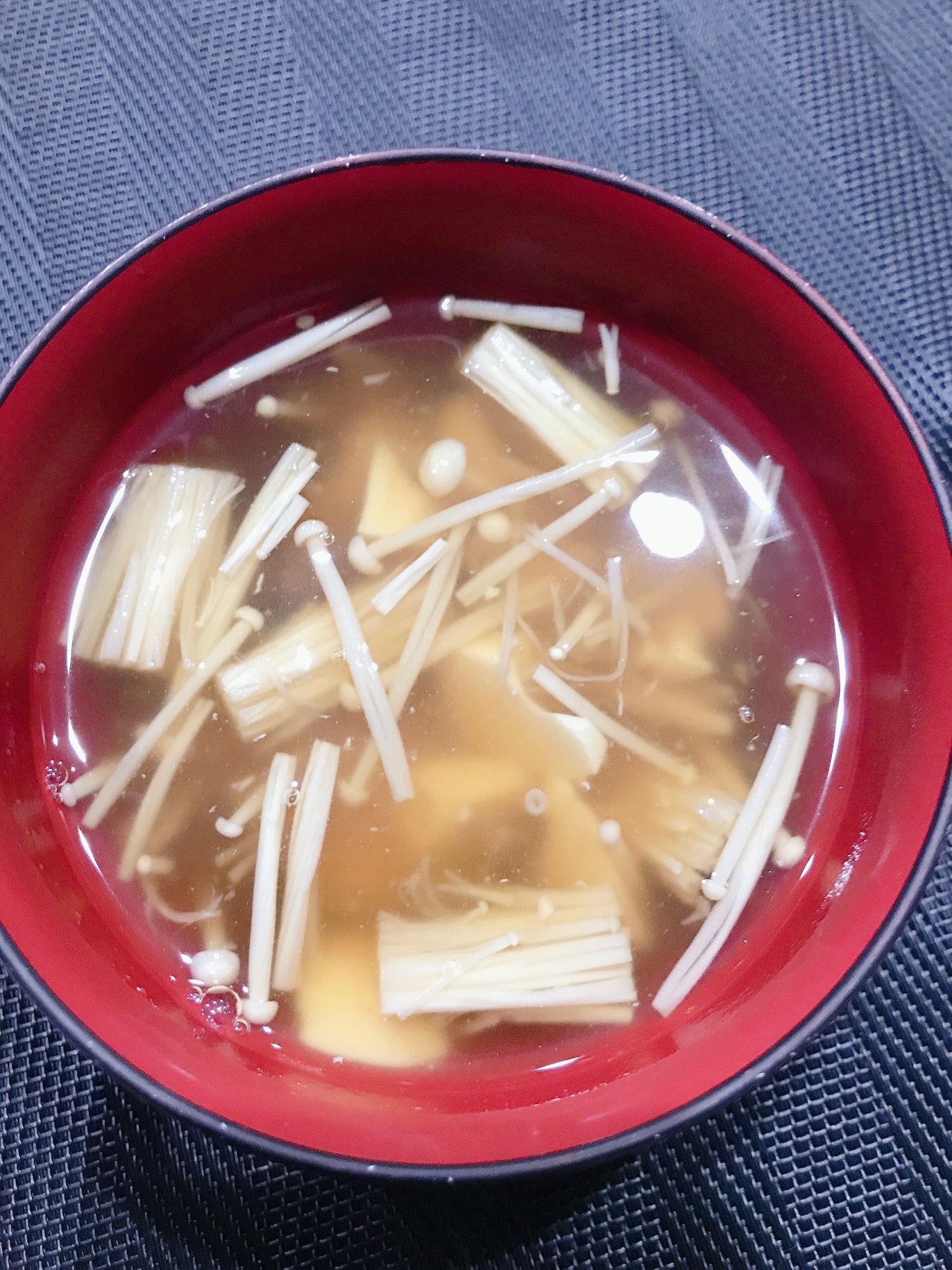 えのき豆腐の生姜スープ