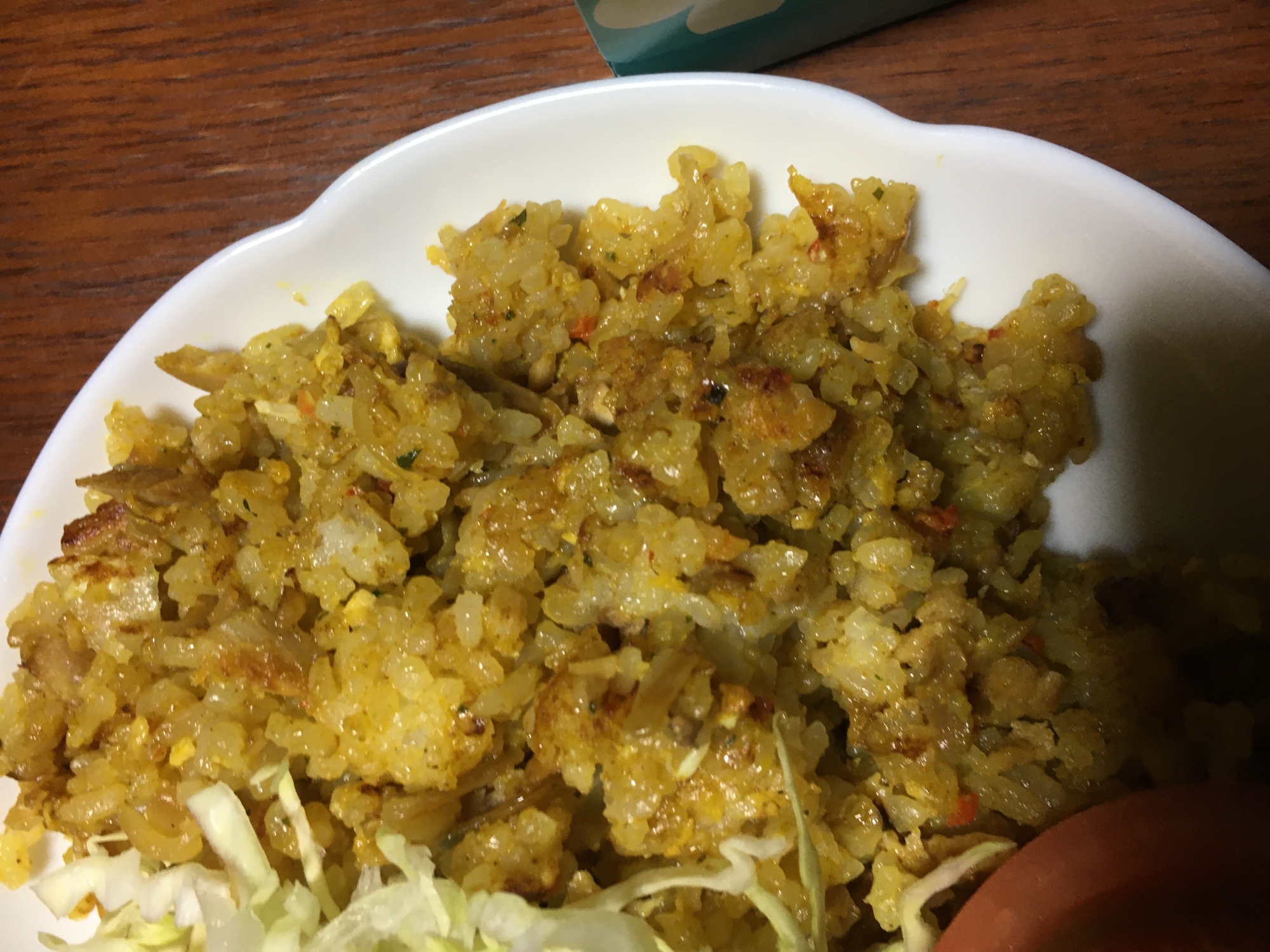 チャーシューと玉ねぎのカレー炒飯