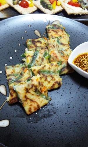 激うまッ!!混ぜて簡単ニラチヂミ♪