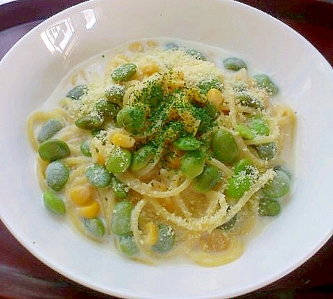 スープの素で簡単 枝豆とコーンの冷製クリームパスタ レシピ 作り方 By みーこ1221 楽天レシピ スープの素で簡単 枝豆とコーンの冷製クリームパスタ レシピ 作り方 By みーこ1221 楽天レシピ