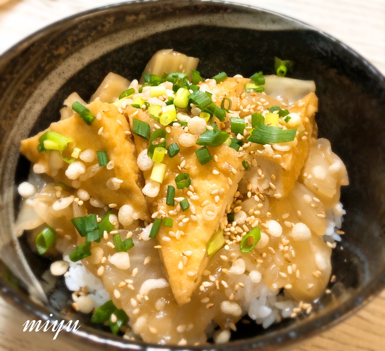 ヘルシー！厚揚げの餡掛け丼