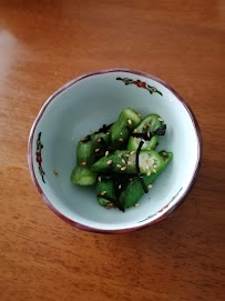 電子レンジで、オクラの塩昆布あえ