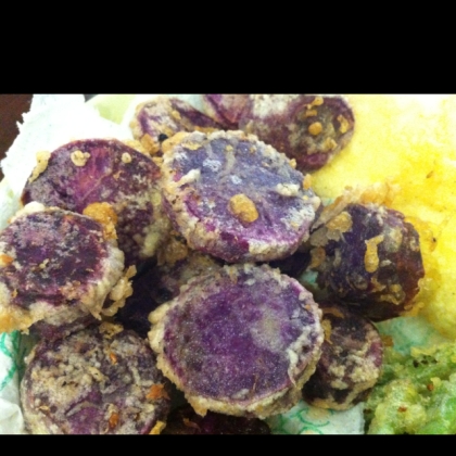 紫芋の塩麹天ぷら
