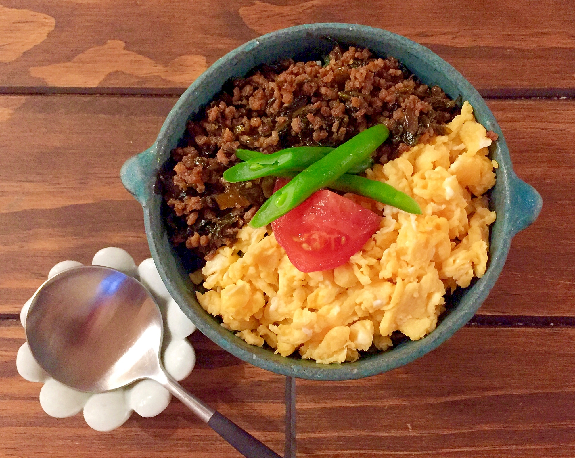 5分でできる簡単おかず☆ひき肉高菜そぼろ炒め