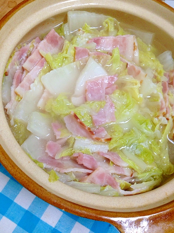 白菜&ベーコンのミルフィーユ鍋★