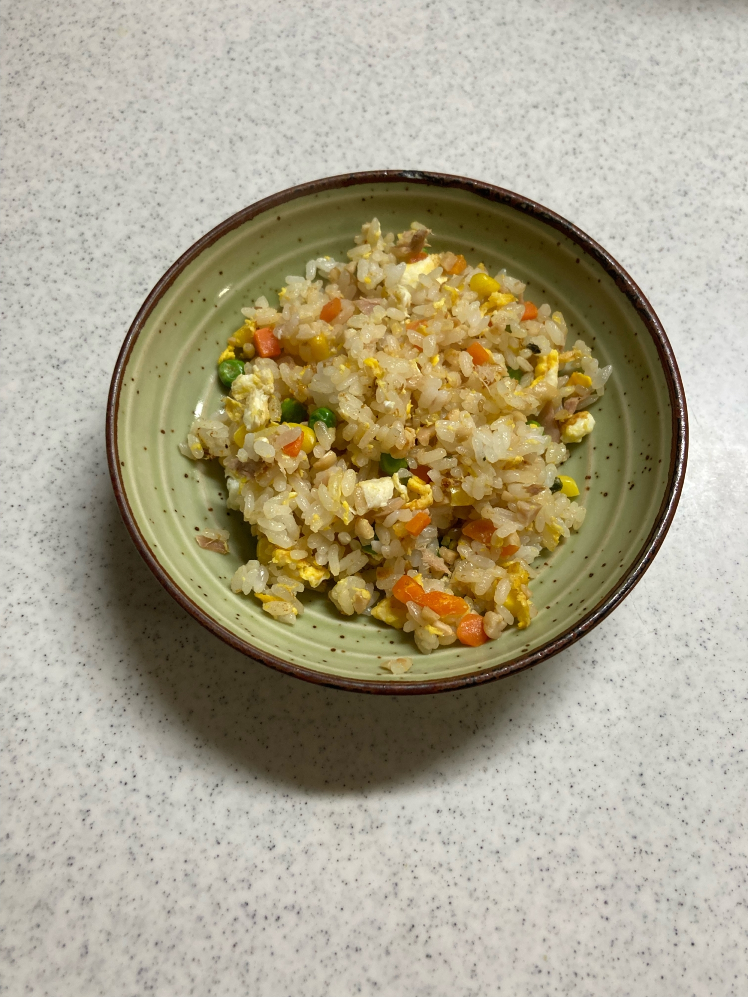 ミックスベジタブルと納豆のチャーハン