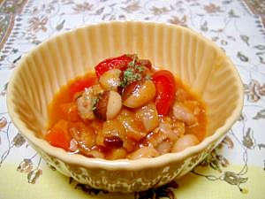 パンダ豆と豚ヒレのトマト煮