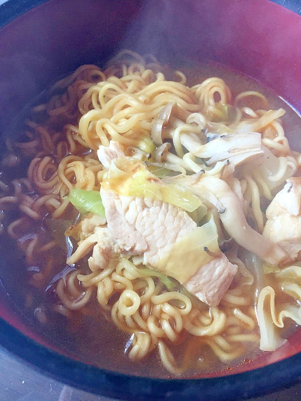 胸肉とキャベツの味噌ラーメン