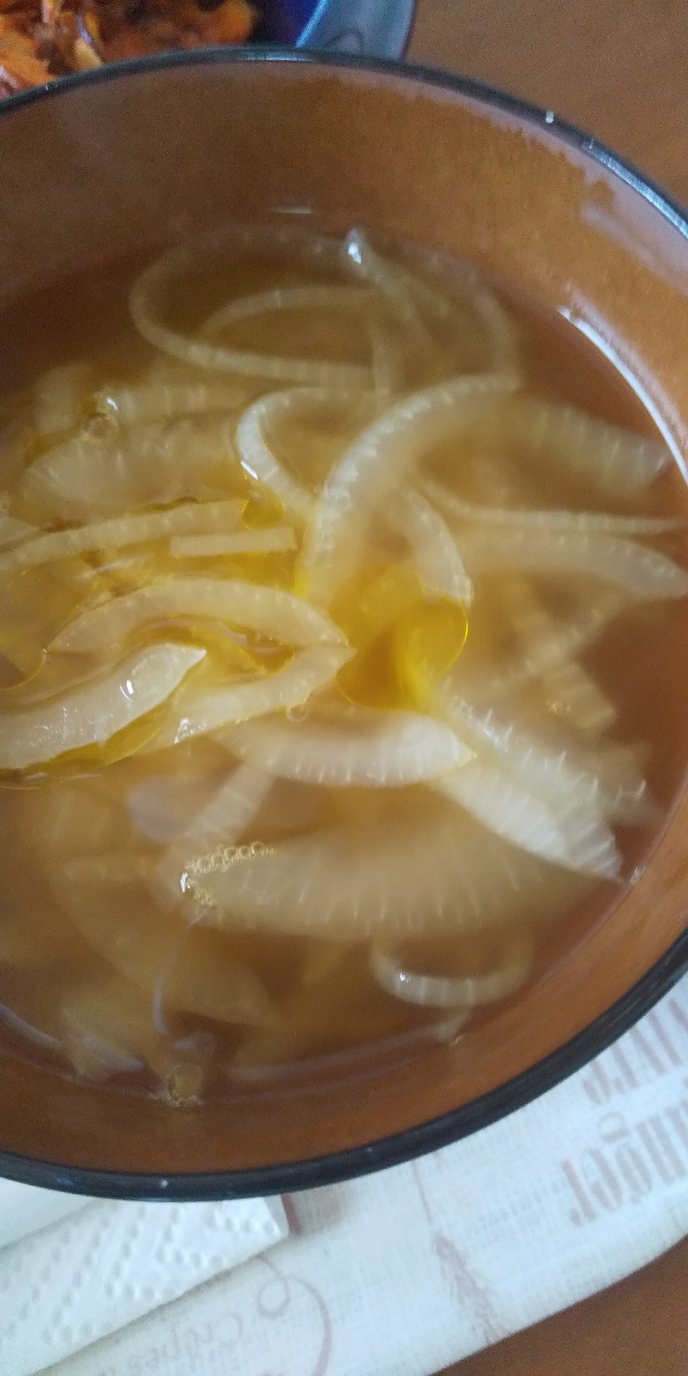鍋を使わずレンジで簡単玉ねぎスープ