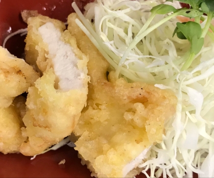 出汁で揚げたイカの天ぷら