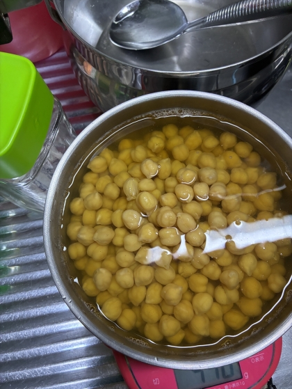 ♦️乾燥 ひよこ豆(=ガルバンゾー)の水煮/戻し方