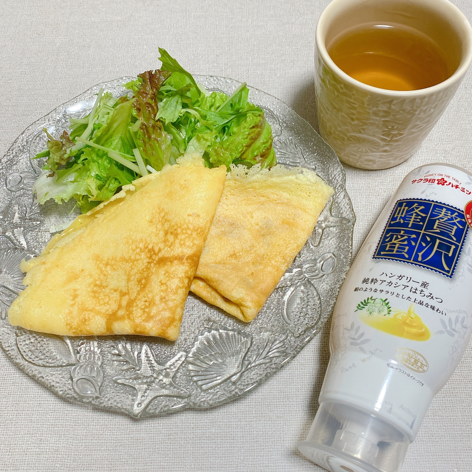 朝ごはんに簡単 肉厚はちみつクレープ レシピ 作り方 By Reika 2020 4 17 楽天レシピ