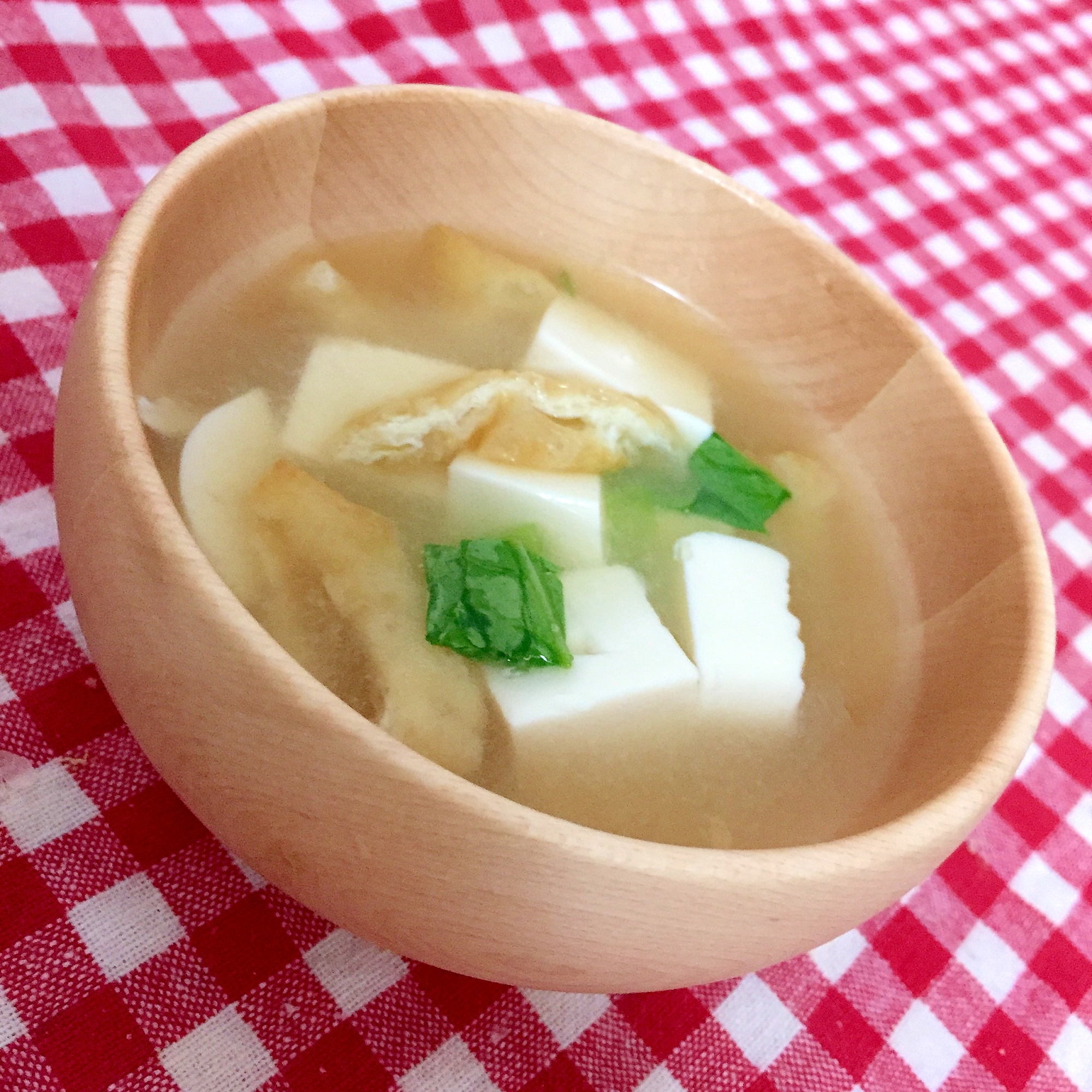 小松菜と豆腐の味噌汁☆