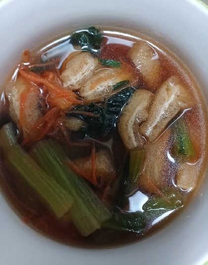 和食の副菜に！⭐️小松菜と油揚げの煮浸し⭐️
