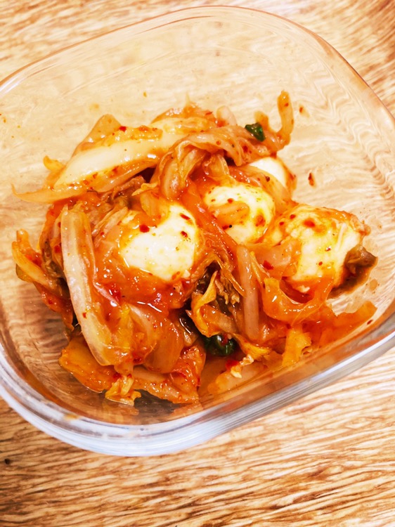 簡単!モッツァレラチーズのキムチ漬け