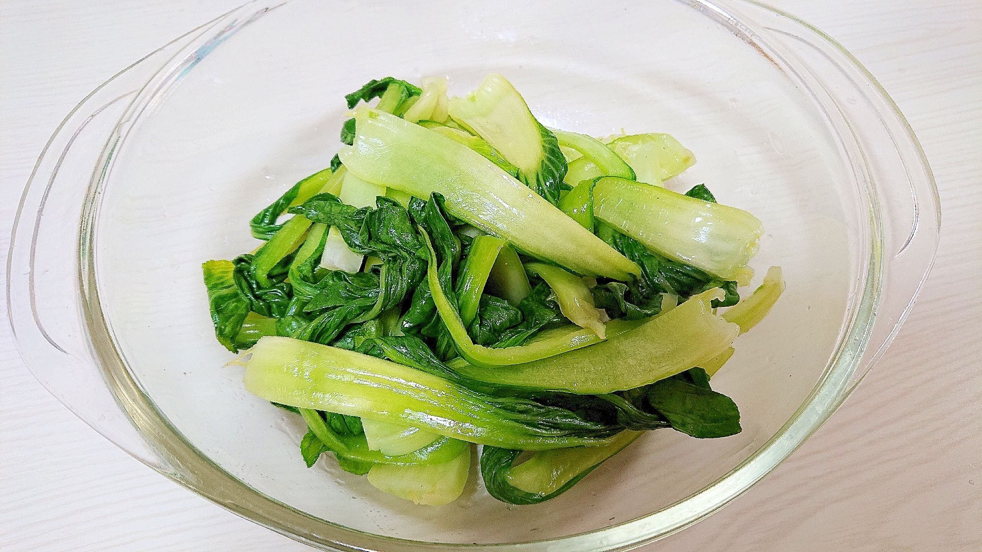 【レンジ調理】チンゲン菜の蒸し物