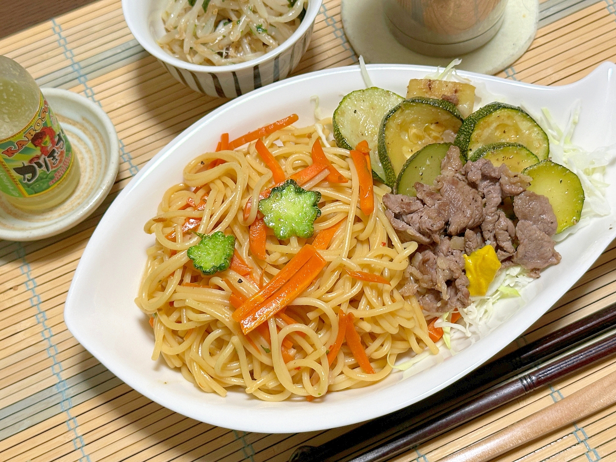 パンイチかんたん、にんじん入ったチャーパゲッティ！