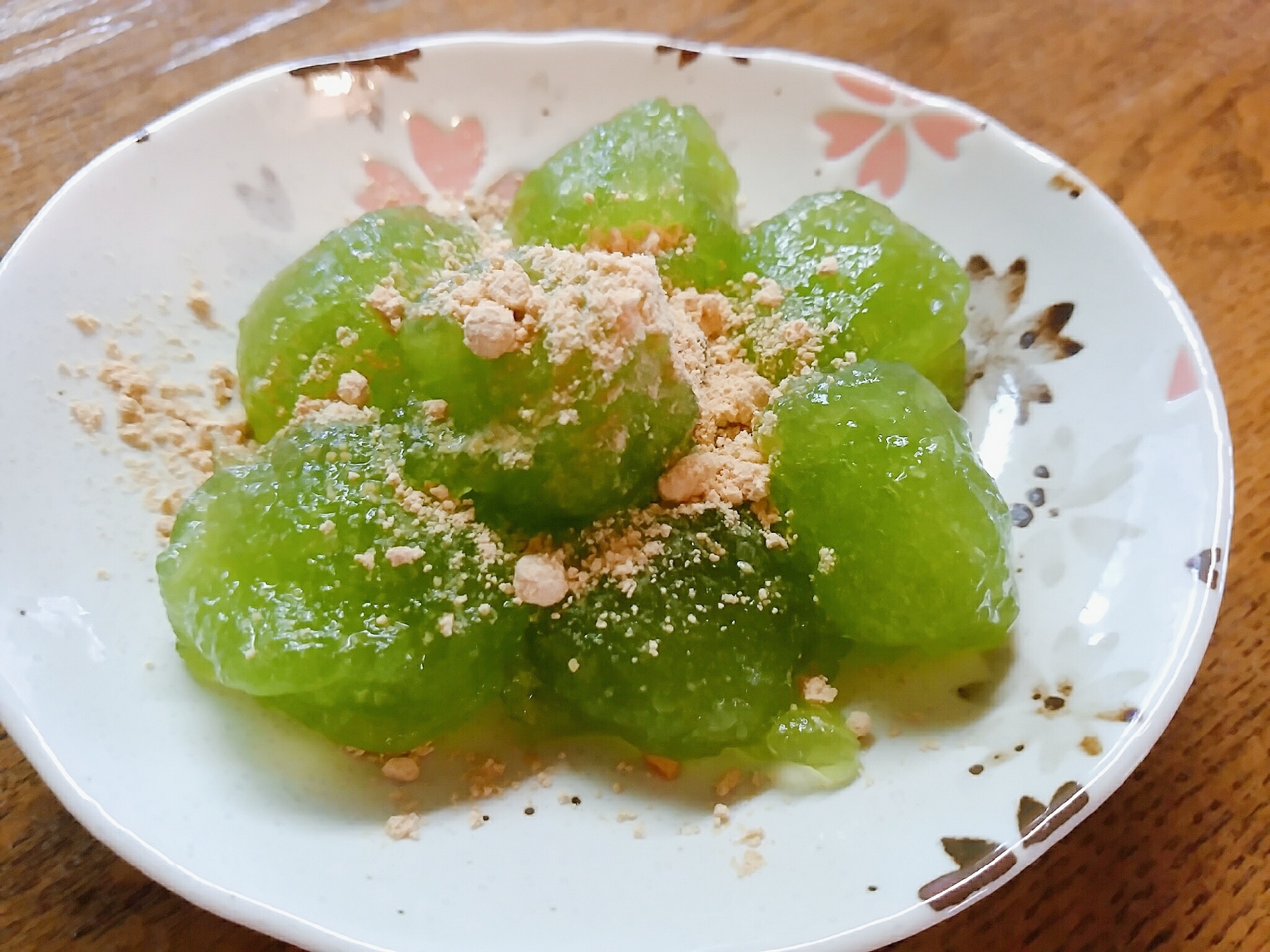 片栗粉で抹茶わらび餅