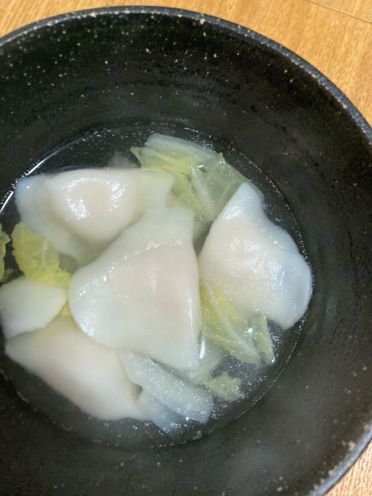 白菜の白だし水餃子