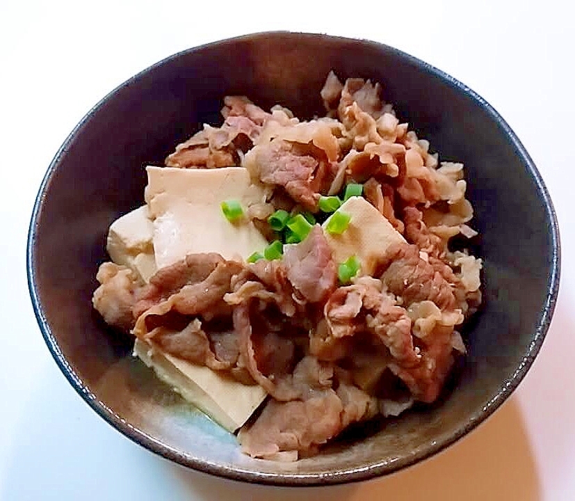 豆腐と牛肉の甘辛煮
