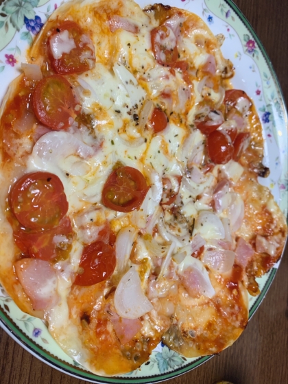 餃子の皮ピザ